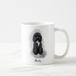 Taza De Café Cockapoo negro "El Teddy está derrotado"
