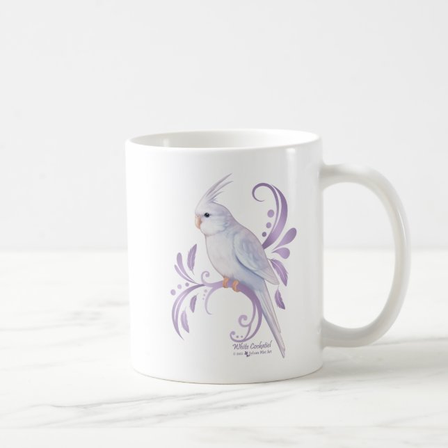 Taza De Café Cockatiel blanco (Derecha)