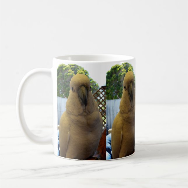 Taza De Café Cockatoo blanco australiano, café (Izquierda)
