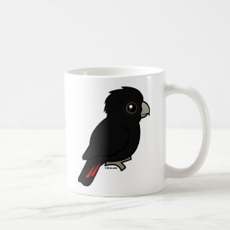 Taza De Café Cockatoo negro Rojo-atado