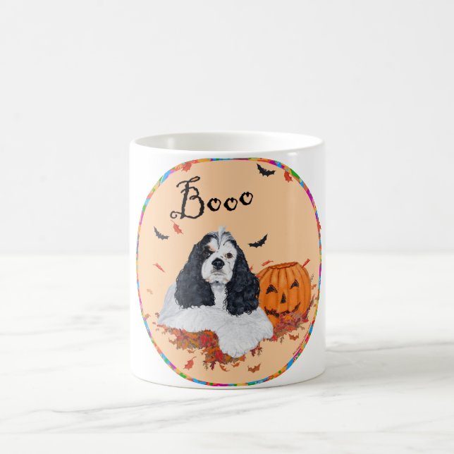 Taza De Café Cocker Spaniel Americano Halloween (Centro)