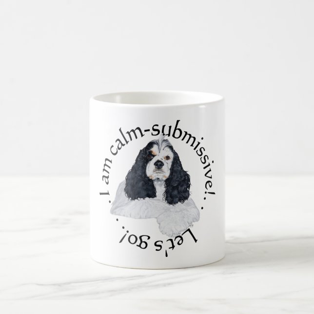 Taza De Café Cocker Spaniel Americano Tranquilo Sumiso (Centro)
