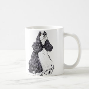 Taza De Café Cocker spaniel BW Parti