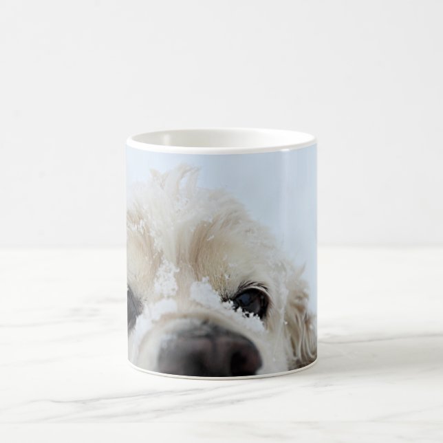 Taza De Café Cocker Spaniel en la nieve (Centro)