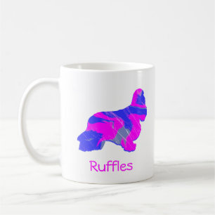 Taza De Café Cocker Spaniel Hot Pink Dog Silhouette