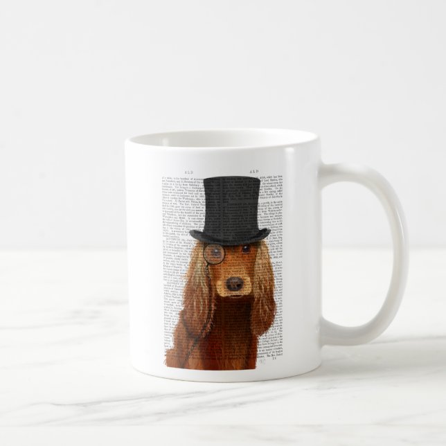 Taza De Café Cocker Spaniel, Hound formal y Gorra (Derecha)