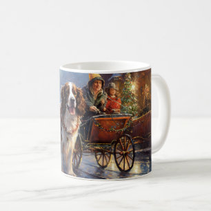 Taza De Café Cocker Spaniel Inglés de Navidad Temporada Festiva