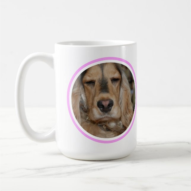 Taza De Café Cocker Spaniel inglés moderno minimalista (Izquierda)