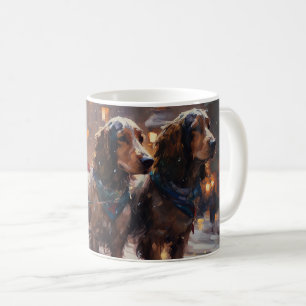 Taza De Café Cocker Spaniel Inglés Temporada Navideña Festiva