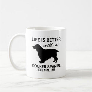 Taza De Café Cocker Spaniel Life es Mejor diseño