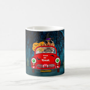 Taza De Café Cocker Spaniel Perro conducir coche asustar Hallow