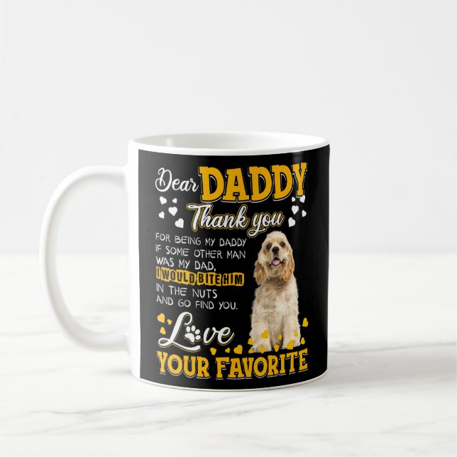Taza De Café Cocker Spaniel Querido Papi Gracias Por Ser Mi Dir (Izquierda)