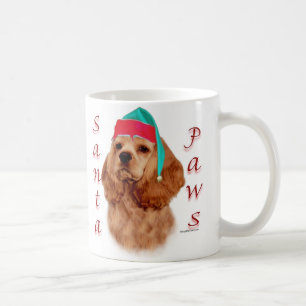 Taza De Café Cocker Spaniel (rojo) Santa Paws