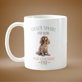 Taza De Café Cocker Spaniel y Wine