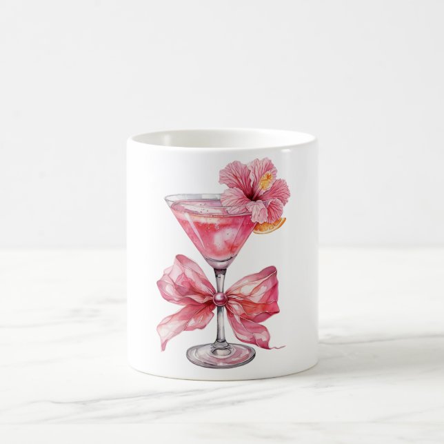 Taza De Café Cocktail Floral rosa (Centro)