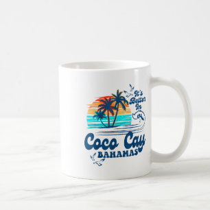 Taza De Café Coco Cay Bahamas Beach Summer Vacation Vintage año