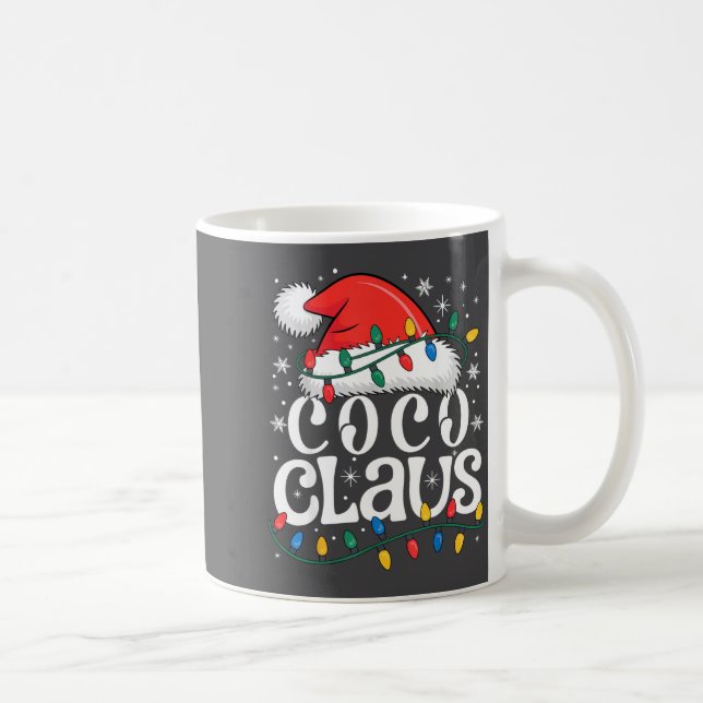 Taza De Café Coco Claus Funny Xmas Christmas Grandma Holiday St (Derecha)