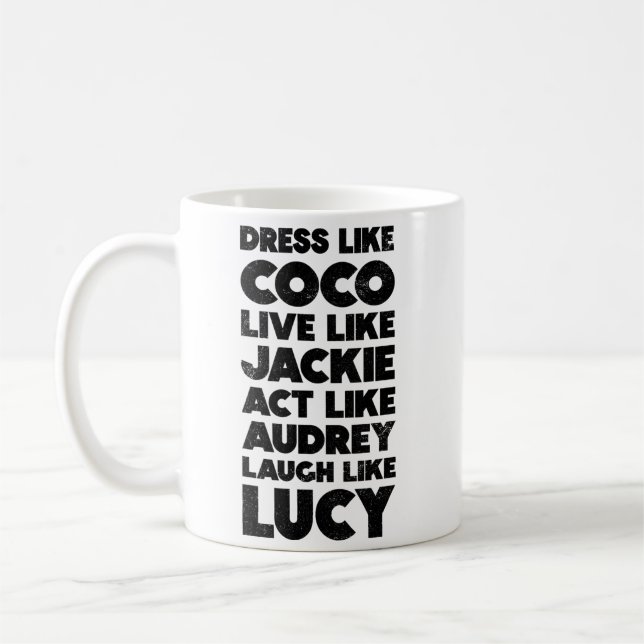 Taza De Café Coco Jackie Audrey Lucky (Izquierda)