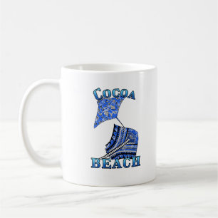 Taza De Café Cocoa Beach Florida Vacaciones Tribal Stingray