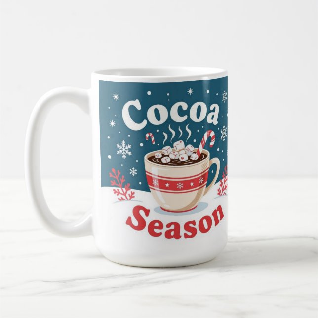Taza De Café Cocoa season merry christmas (Izquierda)