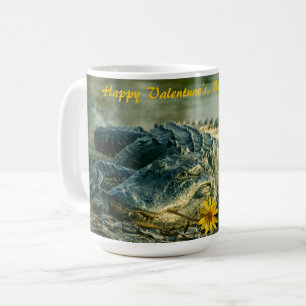 Taza De Café Cocodrilo de las tarjetas del día de San Valentí