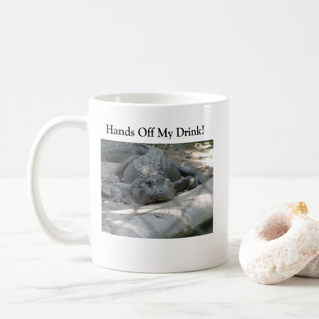 Taza De Café Cocodrilo divertido (Con donut)