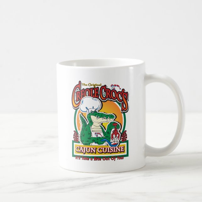 Taza De Café Cocodrilo Mardi Gras Cajun (Derecha)
