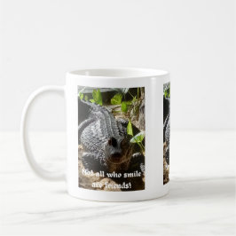 Taza De Café cocodrilo "no todos los que sonríen son amigos"