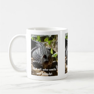 Taza De Café cocodrilo "no todos los que sonríen son amigos"