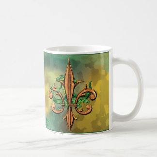 Taza De Café Cocodrilos y flor de lis