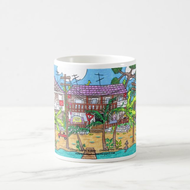 Taza De Café Coconut Tree Divers Mug (Centro)