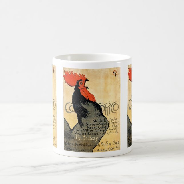 Taza De Café “ Cocorico ” , Théophile Alexandre Steinlen (Centro)