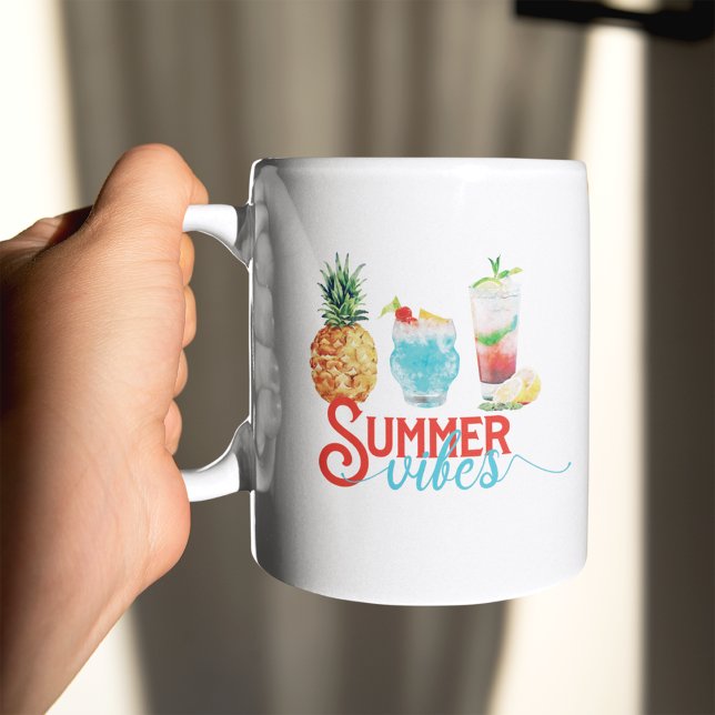 Taza De Café Cócteles acuáticos de colores divertidos en verano (Subido por el creador)