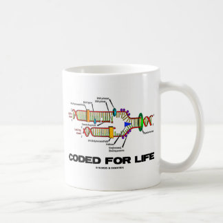 Taza De Café Coded For Life (replicación del ADN)