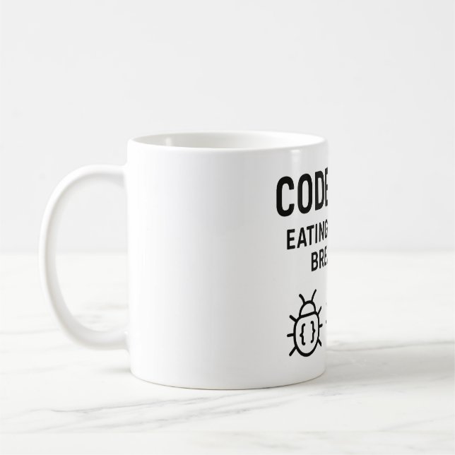 Taza De Café Coder Coffee Mug personalizado - Comer errores par (Izquierda)