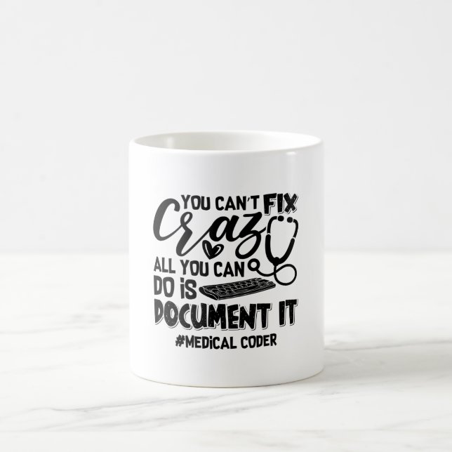 Taza De Café Codificación de ICD Código médico no se puede arre (Centro)