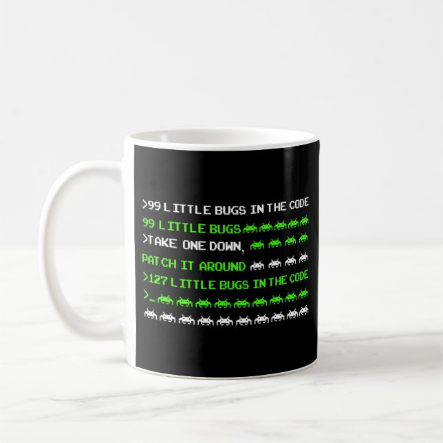 Taza De Café Codificación De Programador 99 Pequeños Errores En (Izquierda)