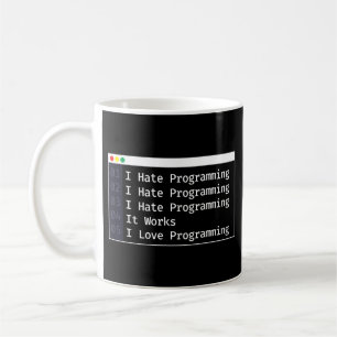 Taza De Café Codificación de programadores odio la programación