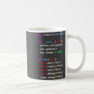 Taza De Café Codificación Divertida Python Cl Comer Código Dorm