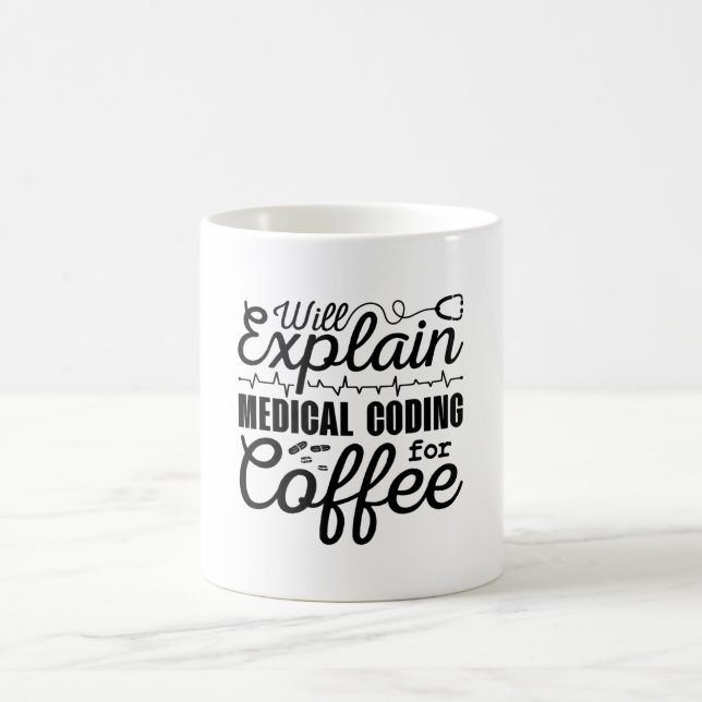 Taza De Café Codificación médica de código médico de código par (Centro)