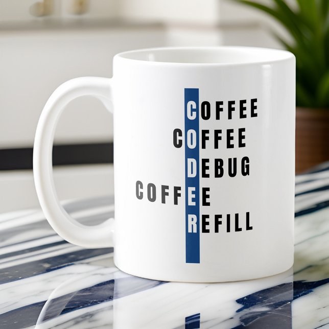 Taza De Café Codificador de relleno de depuración de café azul  (Subido por el creador)