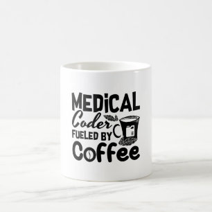 Taza De Café Codificador Médico Alimentado Por El Codificación