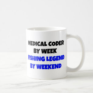 Taza De Café Codificador médico de leyenda de pesca