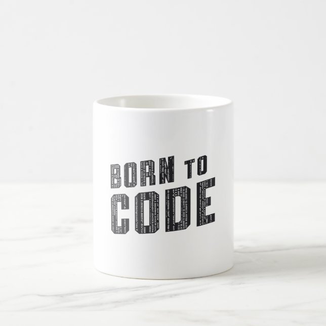Taza De Café Codificador Médico Nacido En Programador De Código (Centro)