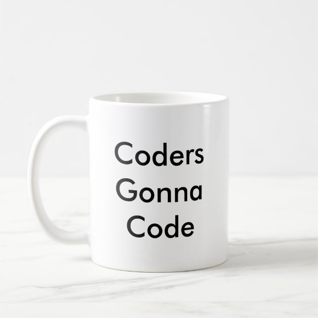 Taza De Café Codificadores del regalo divertido del codificador (Izquierda)