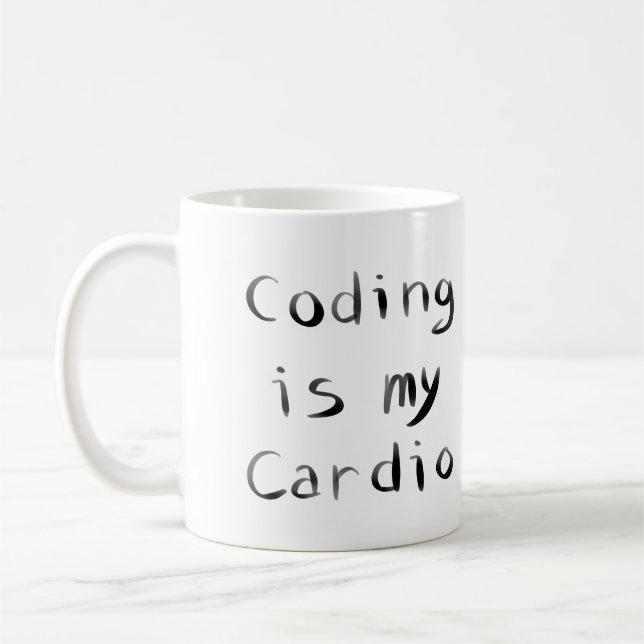 Taza De Café Codificar es mi programador cardio divertido (Izquierda)