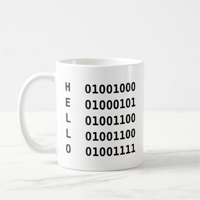 Taza De Café Código binario (Izquierda)