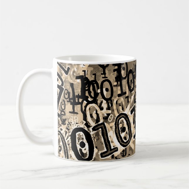 Taza De Café Código Binario Nerdy (Izquierda)