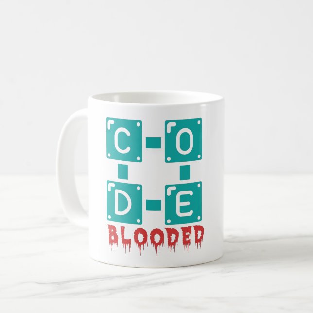 TAZA DE CAFÉ CÓDIGO BLOQUEADO - PROGRAMADOR (Anverso izquierdo)