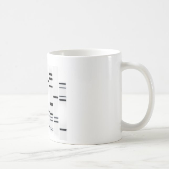 Taza De Café Código de ADN Arte negro en blanco (Derecha)